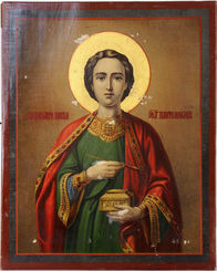 Икона святого великомученика и целителя Пантелеимона. 1896 год